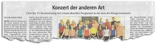 SS2016, Artikel aus dem Mindener Tageblatt vom 02.07.2016
