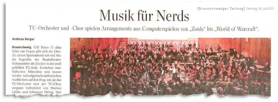 SS2023, Artikel aus der Braunschweiger Zeitung vom 18.07.2023
